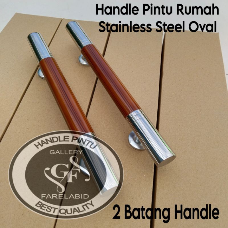 handle pintu rumah stainless steel oval 33cm gagang pintu modern pegangan pintu kupu tarung mewah ta
