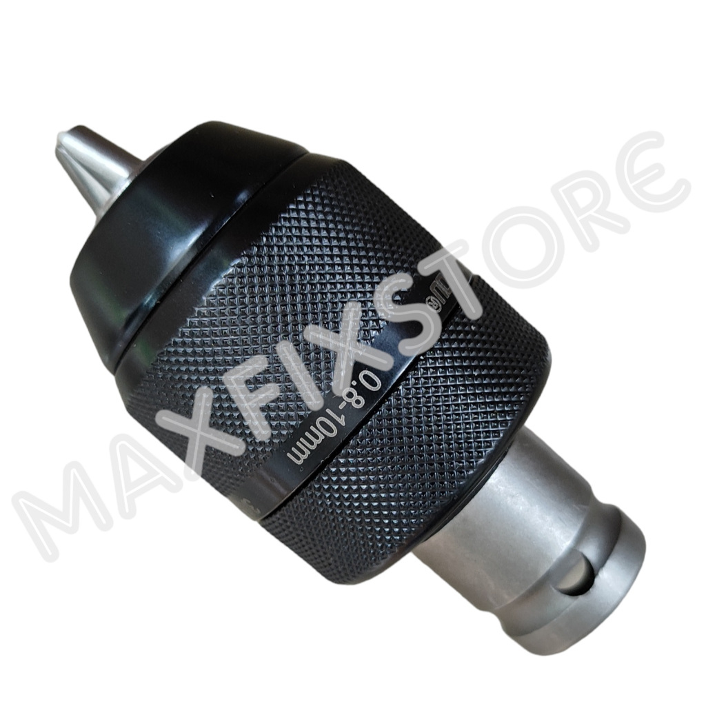 Adaptor Impact Bor 10mm Komplit Keyless Body Full Metal