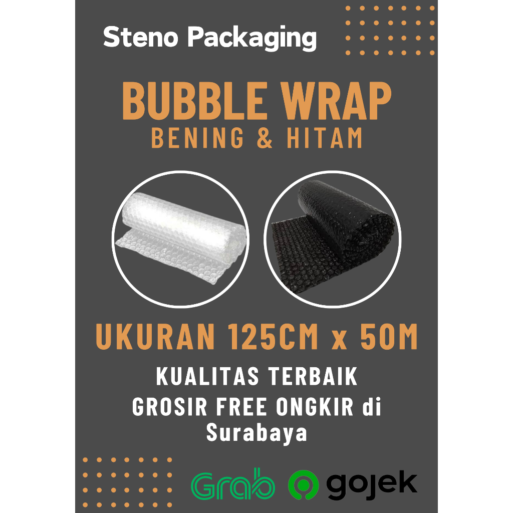 

Bubble Wrap 2.4KG 3KG TEBAL DAN MURAH 125CM x 50M