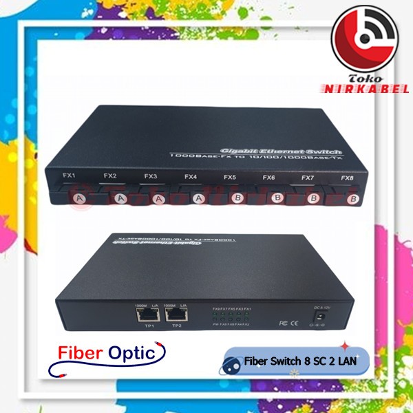 Ethernet Fiber Switch 8 SC 2 Port Gigabit /8 FO 2 Gigabit LAN