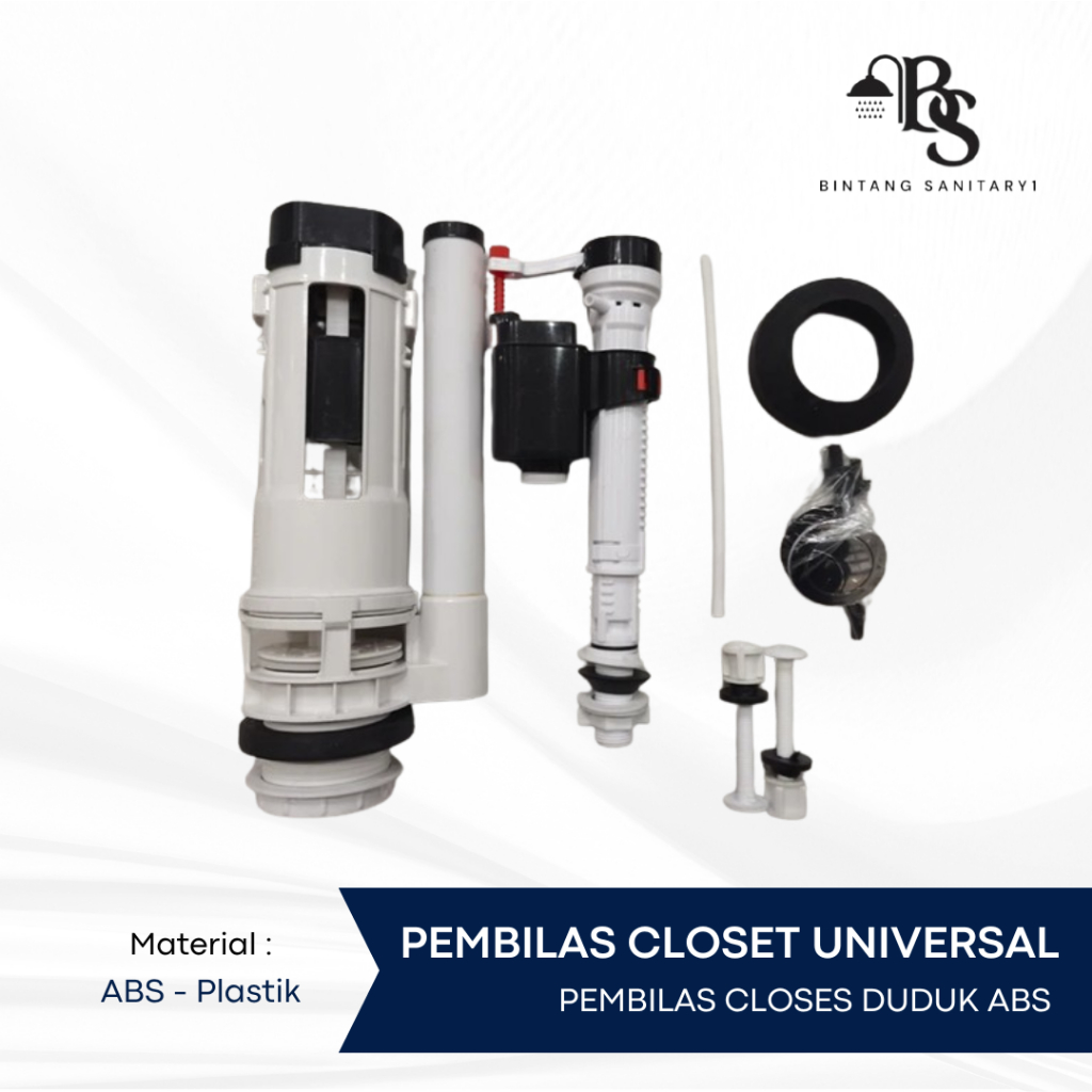 Pelampung Set Closet Duduk / Pembilas Closet Universal ABS / Pelampung Closet Toilet