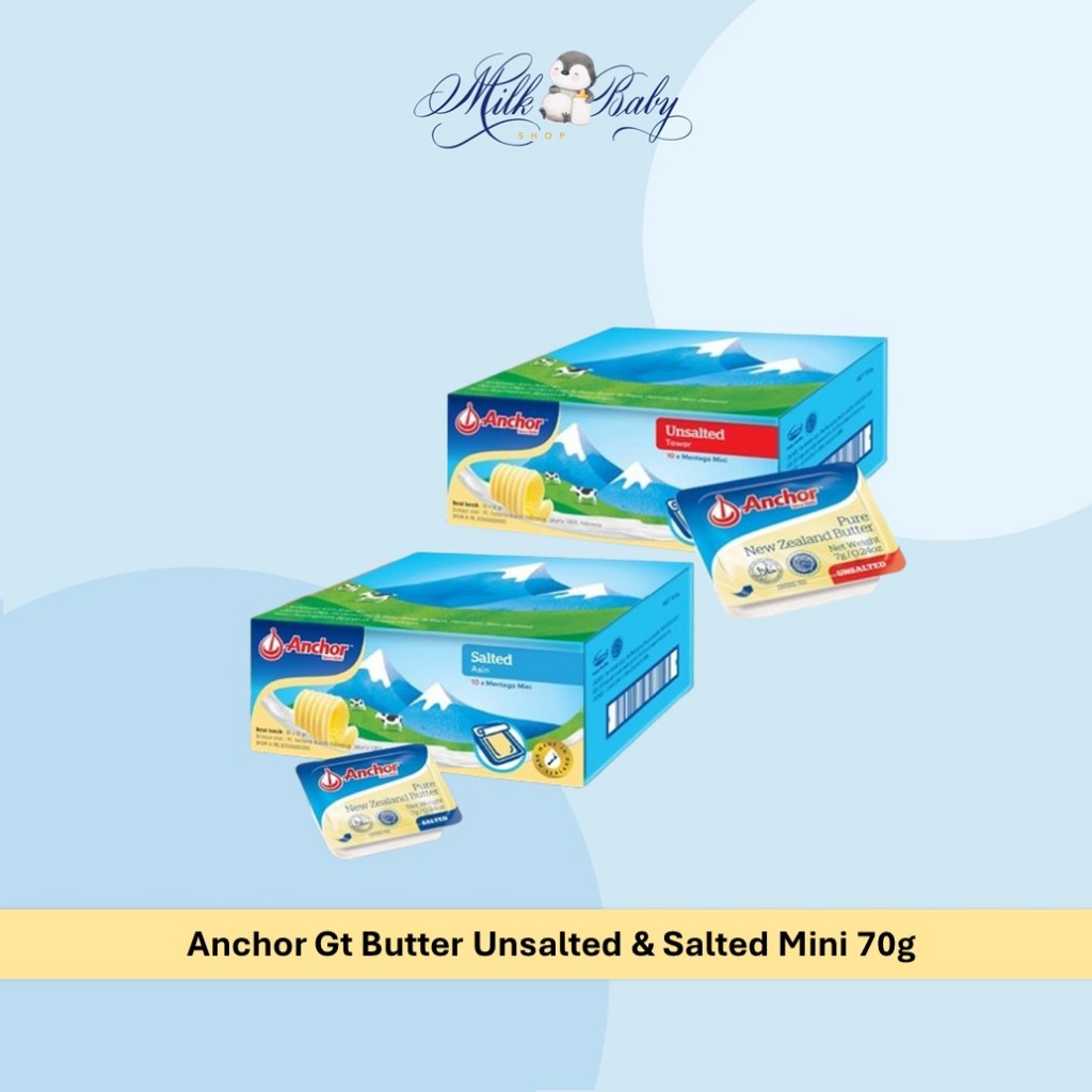 

Anchor Gt Butter Unsalted & Salted Mini 7gx10pcs