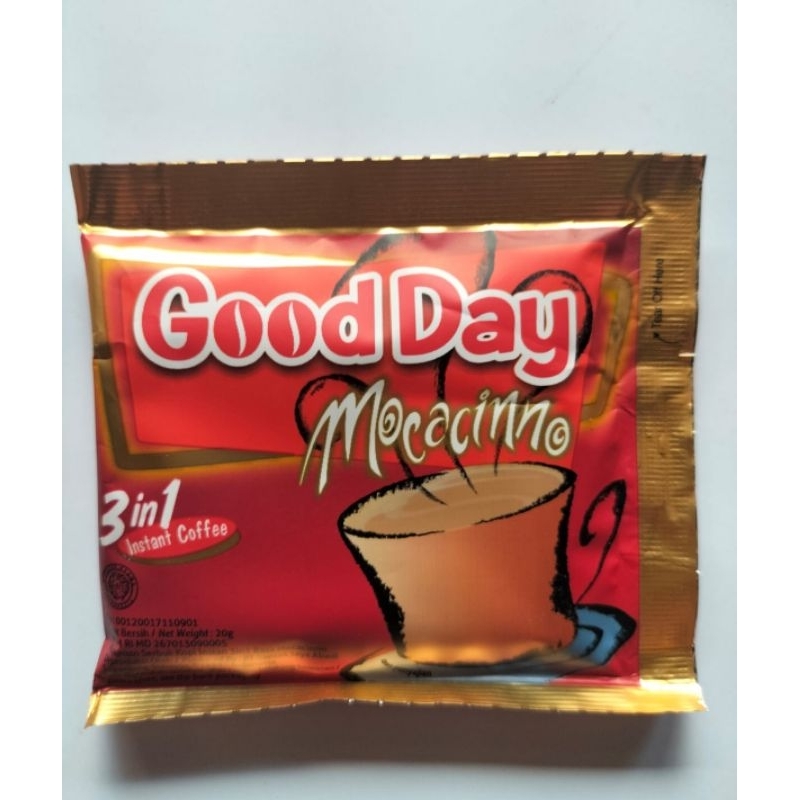 

Good day Mocacinno kopi instan 20g (10 sachet/renceng)