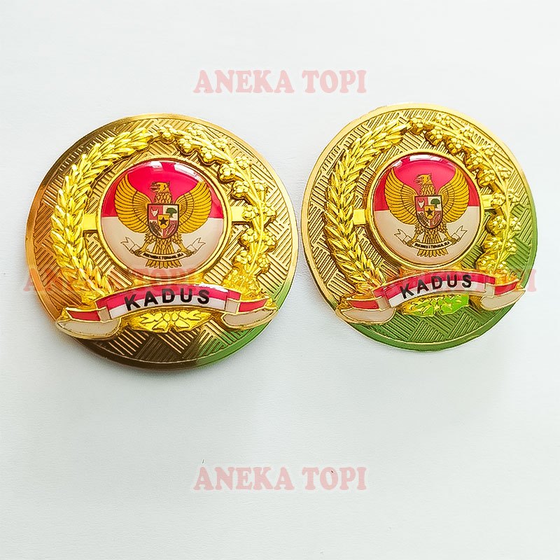 Pin Bros Kadus Garuda Lencana Kadus Perangkat Desa Model Bulat - Aneka Topi