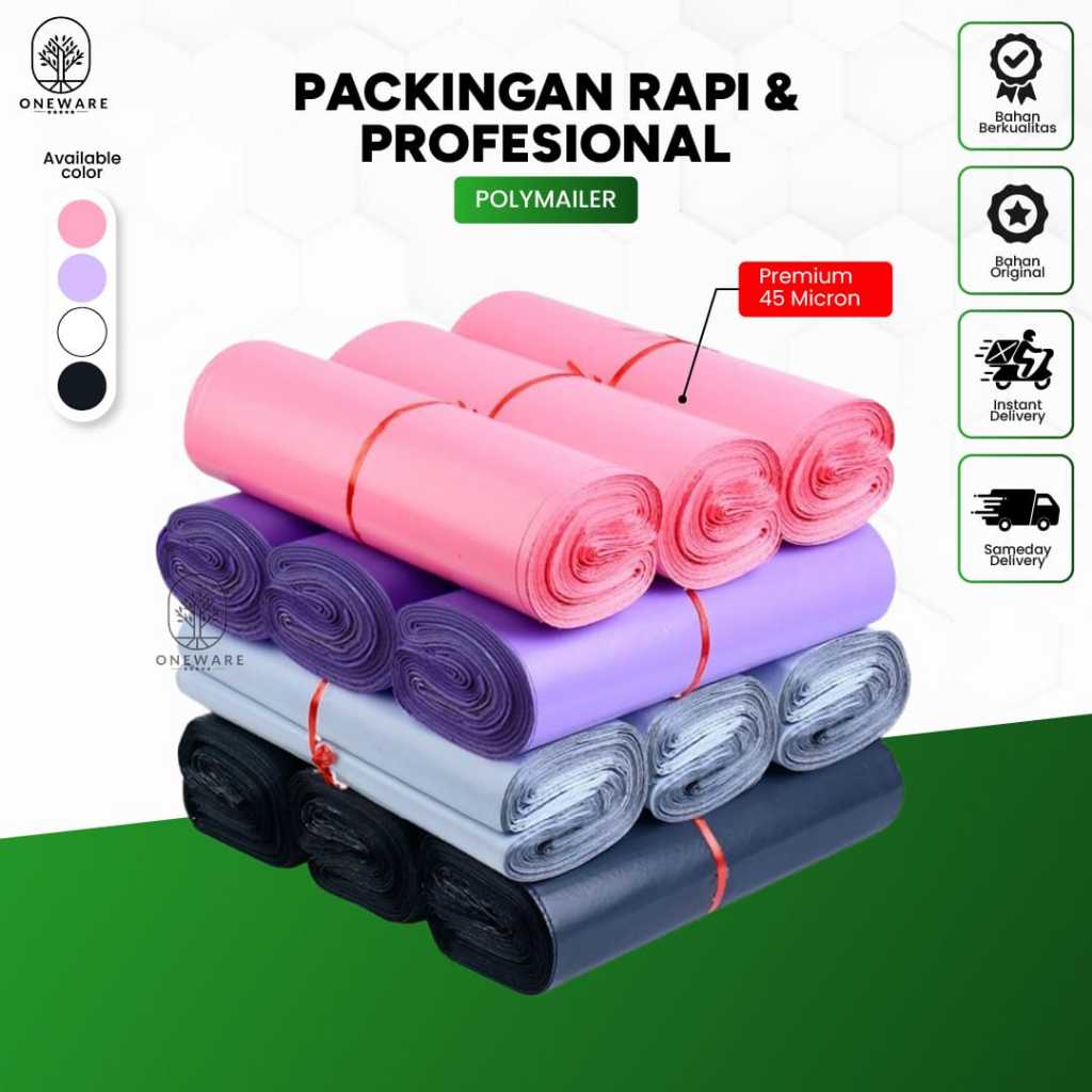 

Plastik Packing Polymailer 17x30 cm Isi 100 pcs Tebal dan Glossy