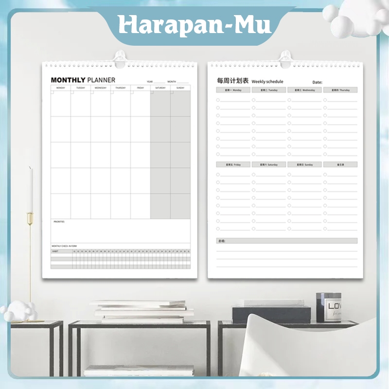 

Weekly Planner Dan Monthly Planner Agenda Mingguan Isi 8 Lembar Planner Loose Leaf Goal Setting