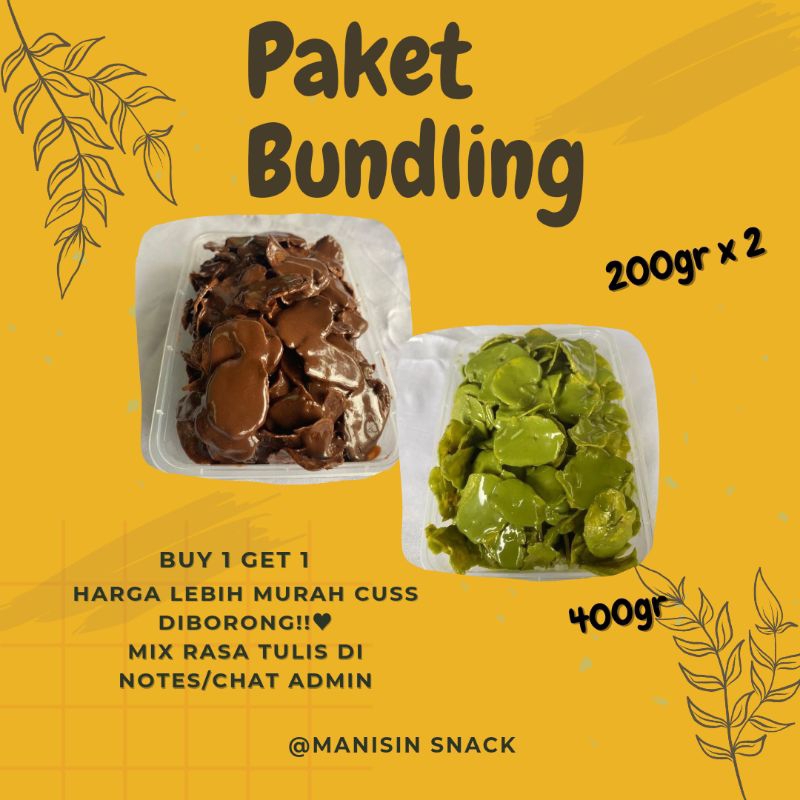 

PAKET BUNDLING 2 Kripik pisang Lebih Hemat!!