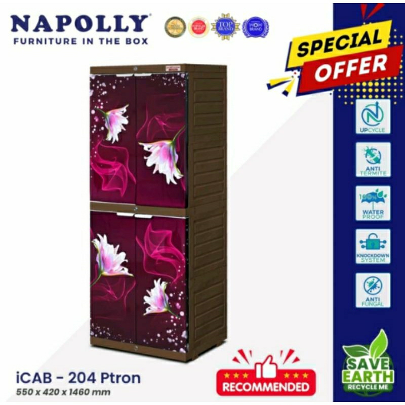 Lemari Plastik Napolly iCAB 204 Ptron