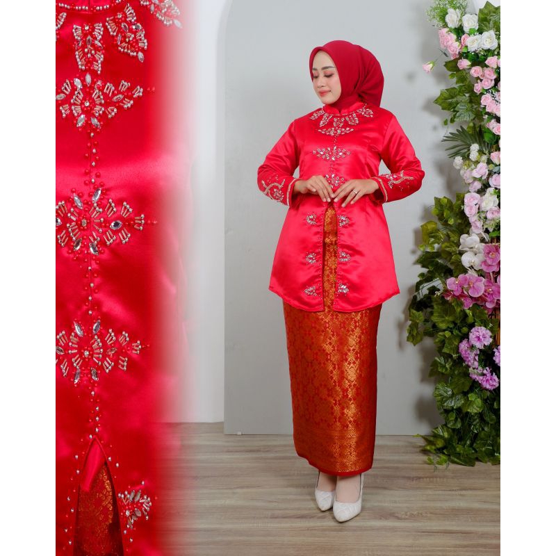 Atasan Kebaya Kurung Melayu Modern /Kebaya kurung Satin Bridal Terbaru