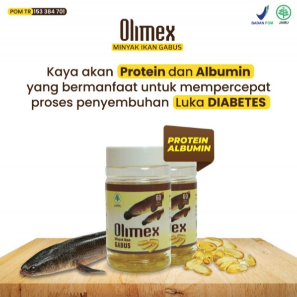 Olimex Minyak Ikan Gabus Original Kapsul Ikan Gabus pil ekstrak albumin ikan gabus kapsul kutuk