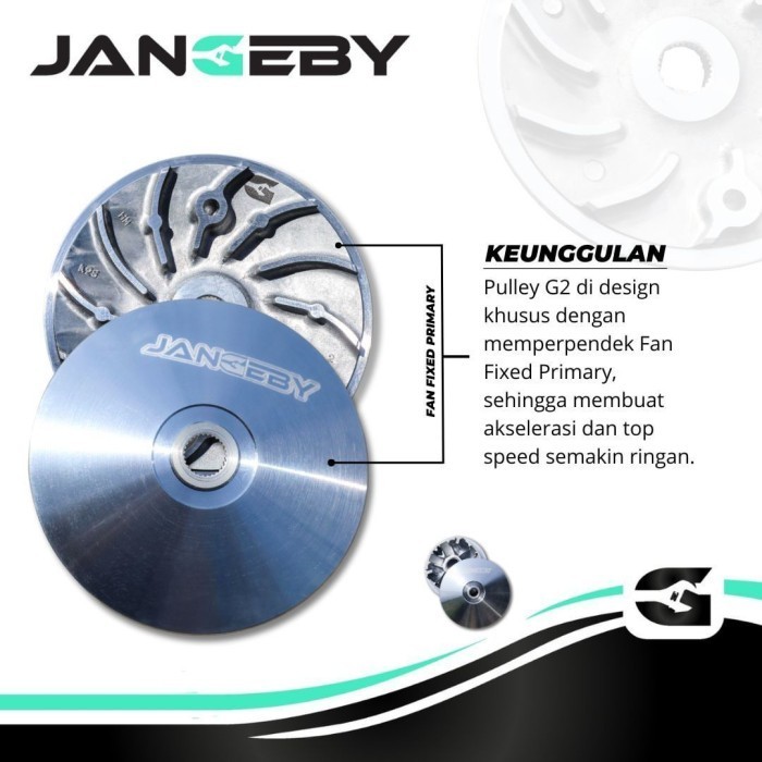 JANGEBY G2 PULLEY DEPAN MATIC HONDA BEAT FI SCOOPY FI VARIO 110 K44