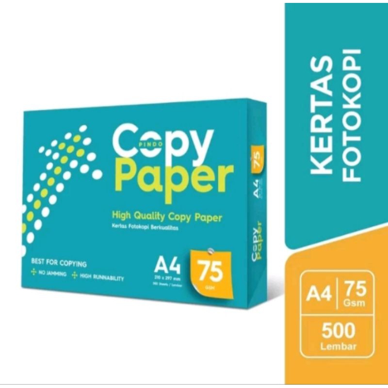

Kertas Fotocopy A4 (75 GSM) Harga untuk 1 Rim (500 lembar)
