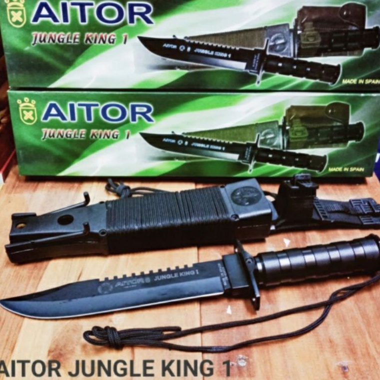 READY PISAU OUTDOOR  PISAU CAMPING AITOR JUNGLE KING 1 DILENGKAPI DENGAN SARUNG KODE P9H9