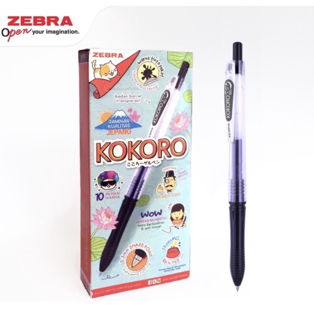 

Pulpen gel cetek kokoro 5 hitam 1 lusin KODE L5Z2