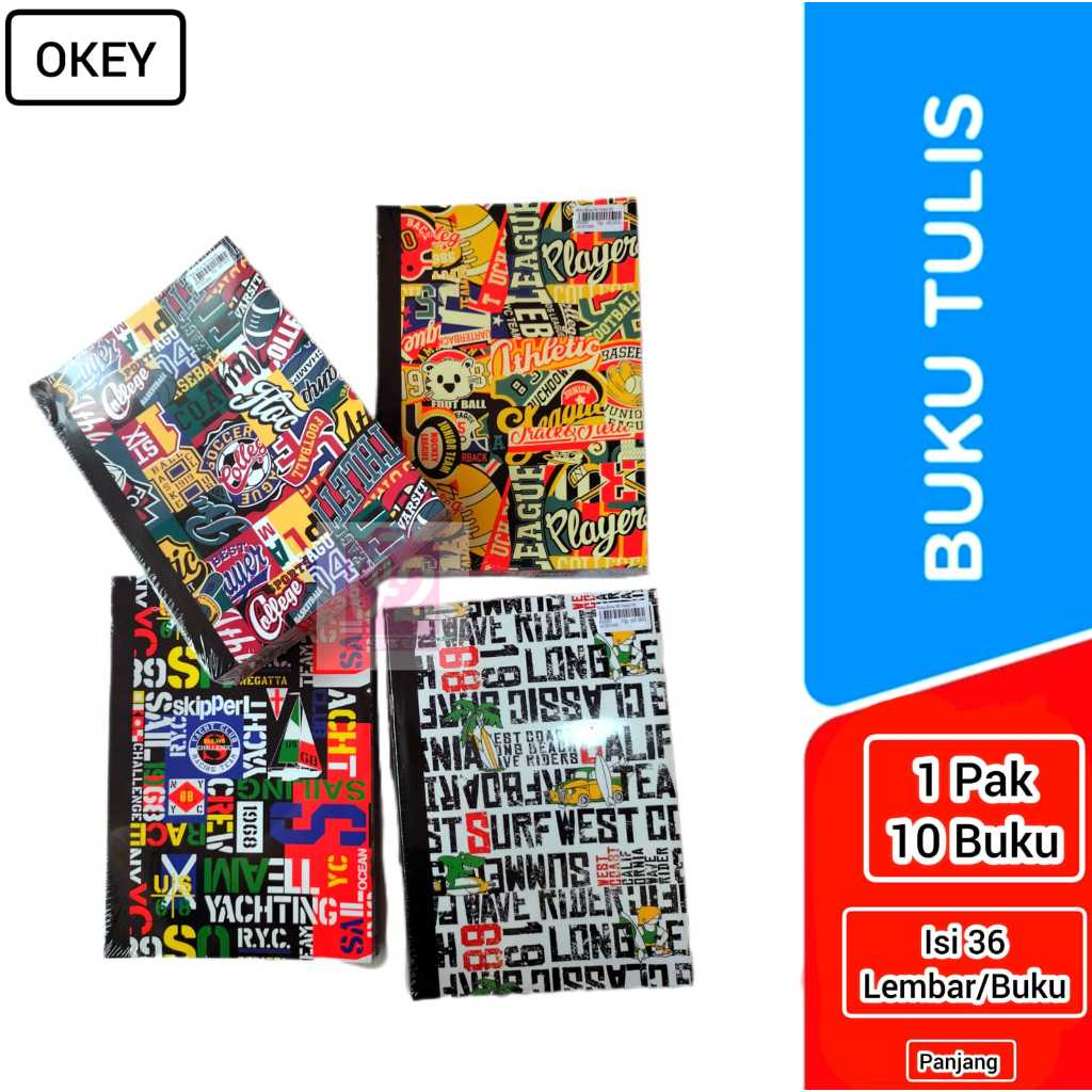 

V2_Buku Tulis Boxy Okey 36 lembar (10 BUKU )/Buku Tulis Okey Murah