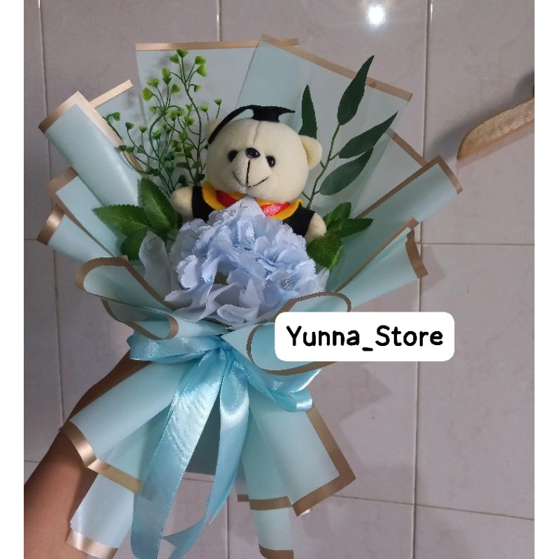 Buket bunga boneka wisuda / buket bunga palsu / buket bunga artifical boneka wisuda