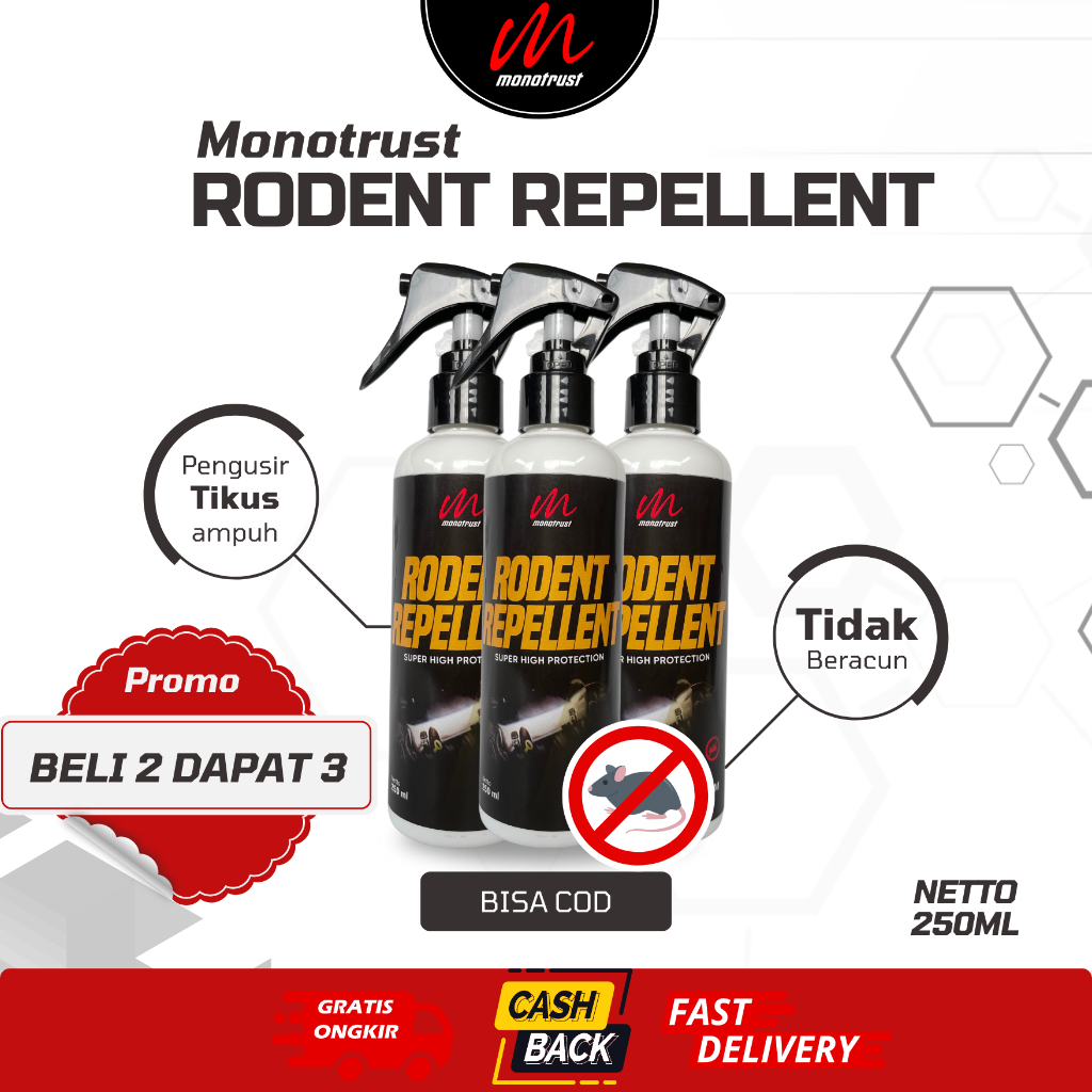 RODENT REPELLENT MONOTRUST OBAT PENGUSIR TIKUS MOBIL ANTI TIKUS UNTUK MOBIL CAIRAN PEMBASMI TIKUS OR