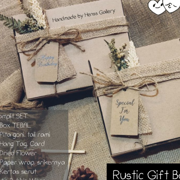 

KP8 Kotak Kado RustikRustic Gift BoxBox Kado AestheticKotak Hadiah