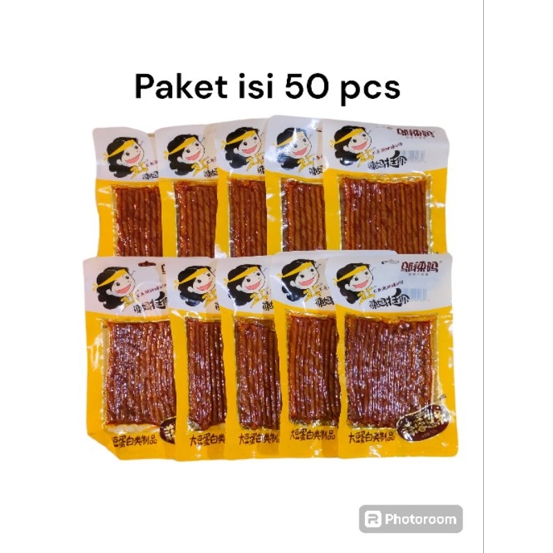 

Paket 50 pcs Latiao siap saji Snack viral spicy wulama