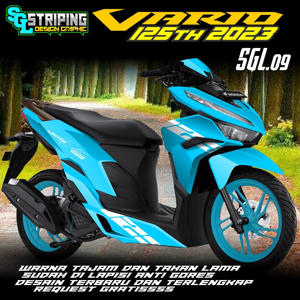 DECAL VARIO 125 NEW 2022 STIKER DECAL VARIO 125 NEW BEBAS CUSTOM NAMA SGL.09