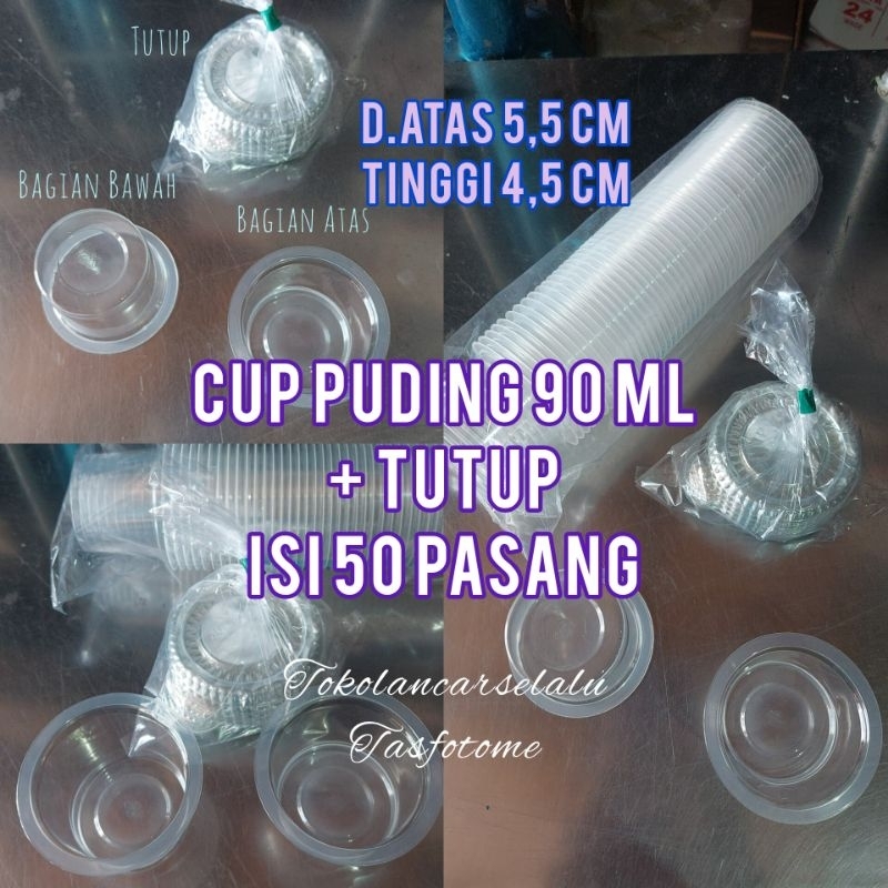 Cup Wadah Pudding Puding Ager Agar 90 ml 65 ml mili cc