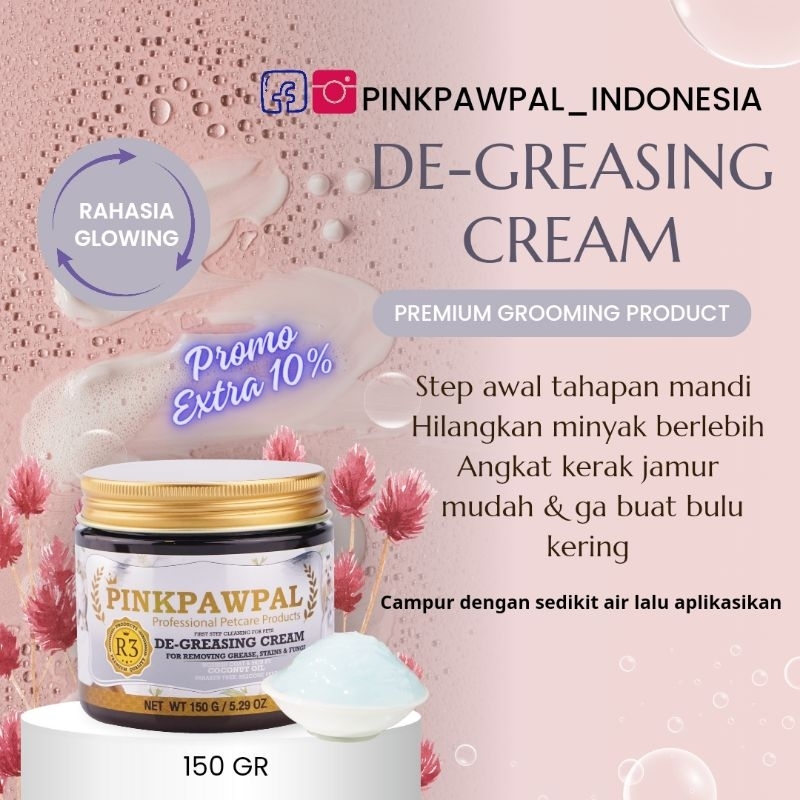 PINKPAWPAL Degreasing Cream pembersih noda kuning stain jamur minyak pada ekor stud tail bintik hita