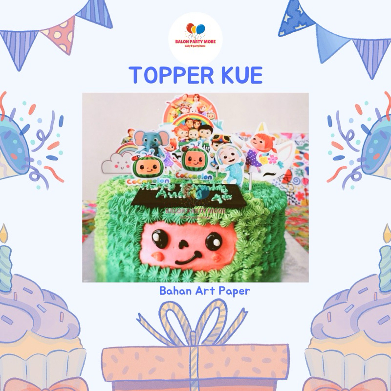 (SET) TOPPER BAHAN ART PAPER KERTAS HIASAN BUKET/ CAKE TOPPER KUE ULANG TAHUN / TUSUKAN KUE VIRAL/ H