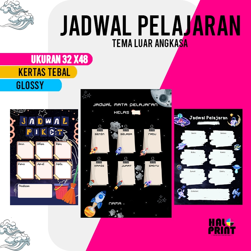 

POSTER SEKOLAH - Jadwal Pelajaran - TEMA LUAR ANGKASA