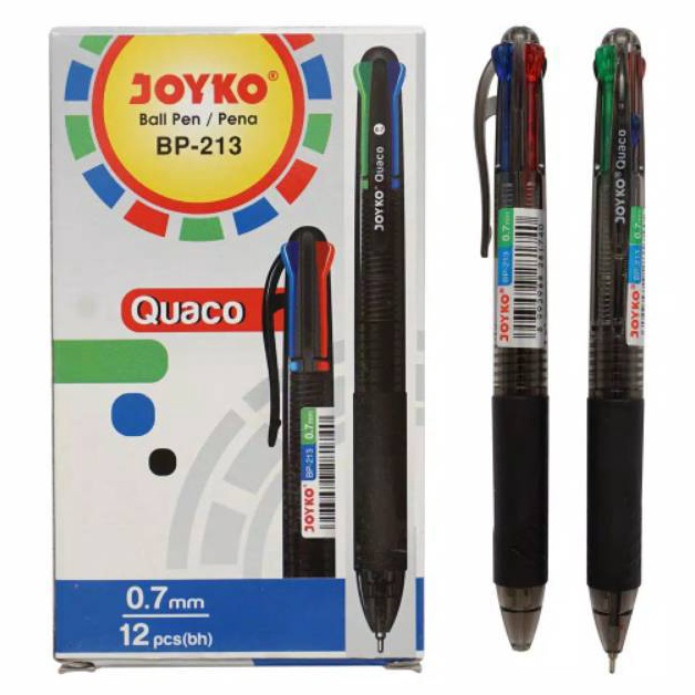 

KODE S5V4 Pulpen Joyko QUACO 4 Warna BP213 7mm 12 Pcs