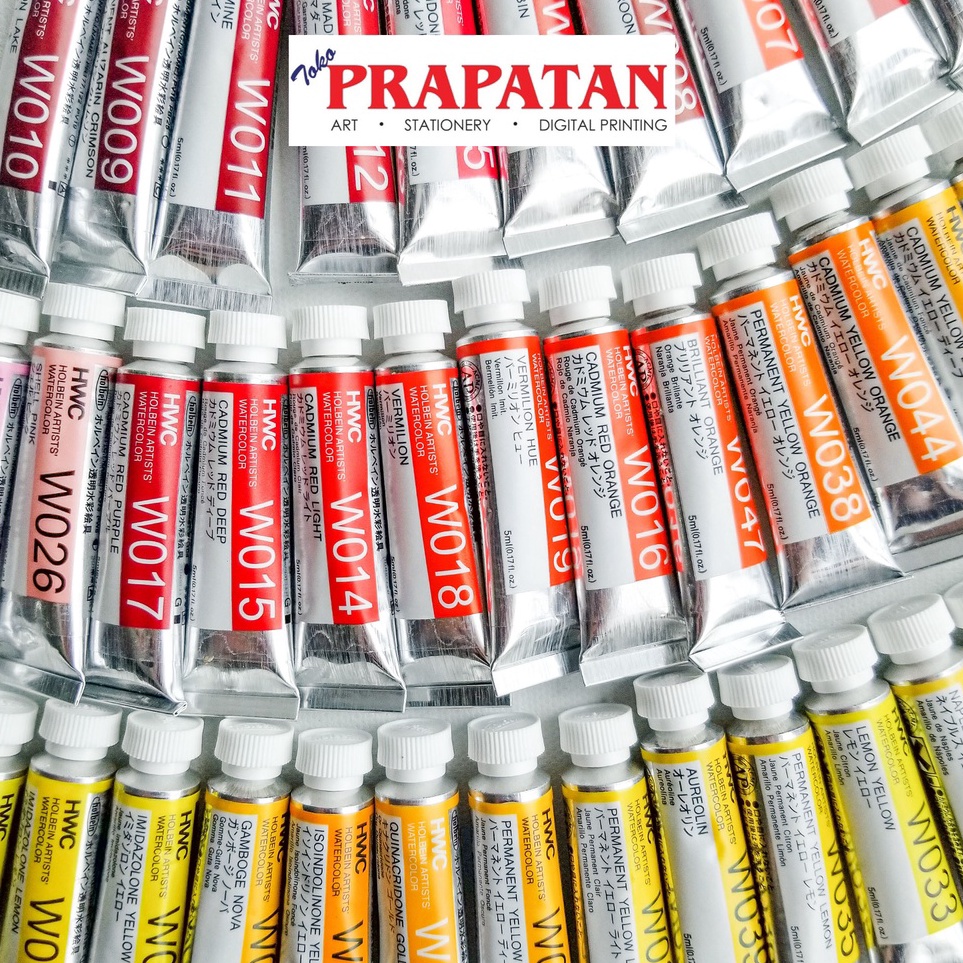 

KODE I1O2 Holbein Artists Watercolor 5ml Part 1 RedYellowGreen Cat Air