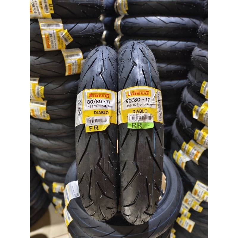 pirelli diablo rosso sport 80/80-17 & 90/80-17
