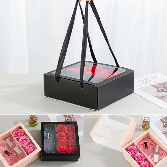 

HJ6 Flower Box Kotak Bunga Kotak Kerajinan Realfood BloomBox Box Hampers Imlek Kotak Kado Box Hadiah