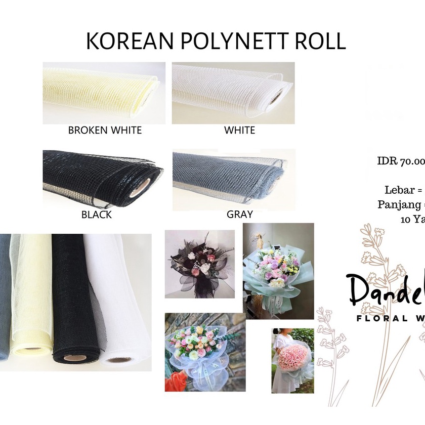 

Spesial KOREAN POLYNET ROLL FLOWER WRAPPING