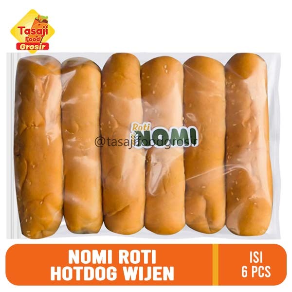 

Nomi Roti Hotdog Wijen Isi 6 Pcs