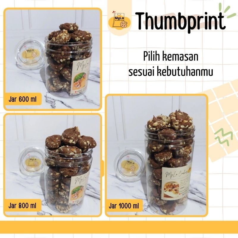 

Snack Cookies Thumbprint Coklat Hazelnut Kacang Aneka Snack Jajan Termurah Kue Kering Kuker