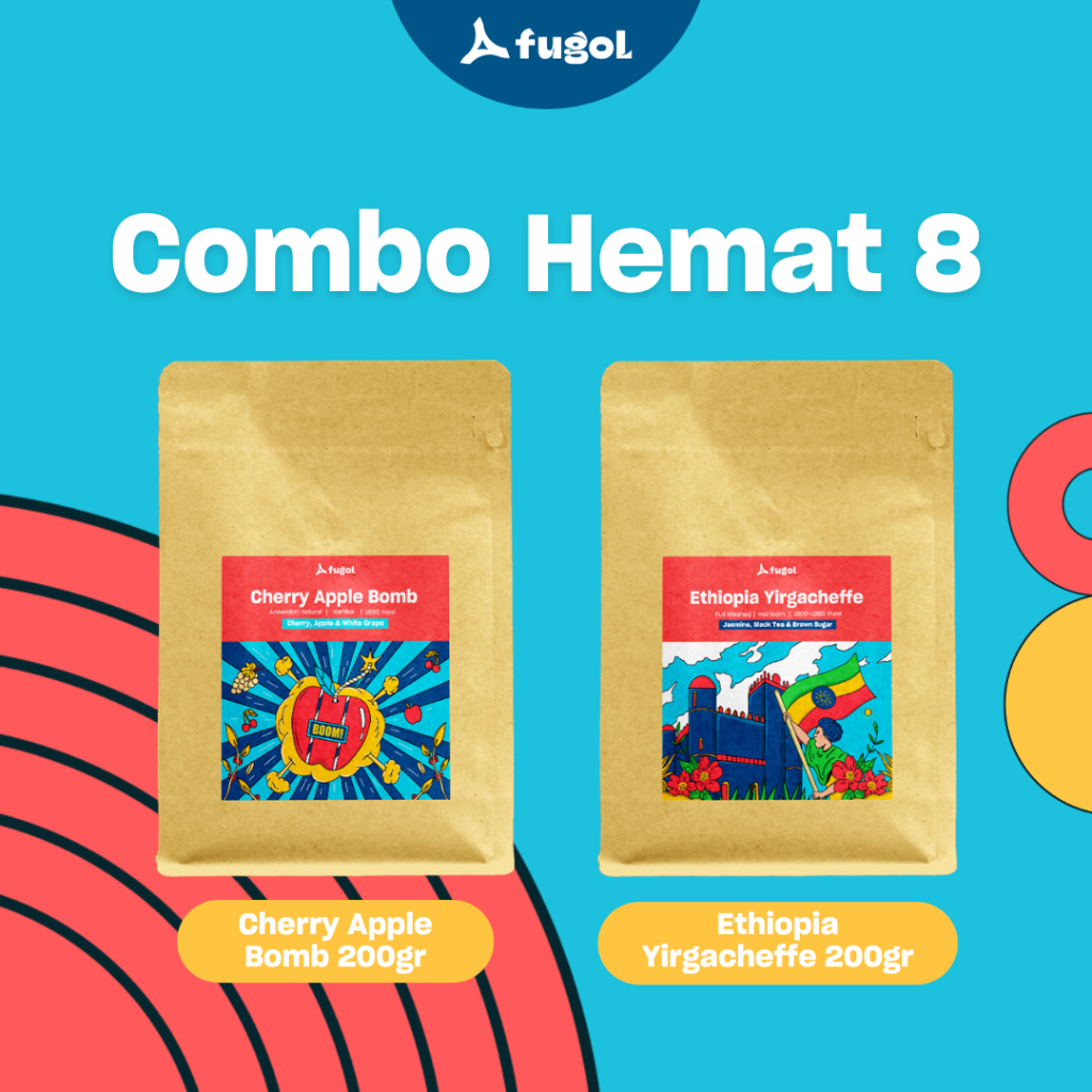 

Paket 8 Combo Hemat Biji Kopi Arabika Fugol Specialty Coffee