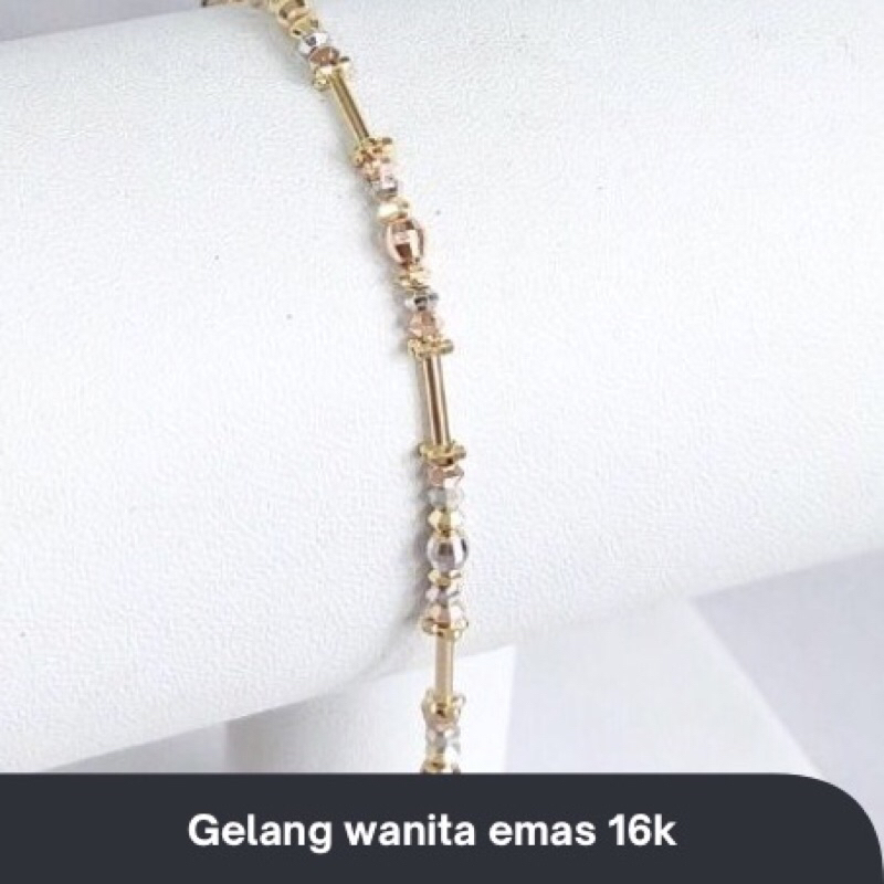 Gelang emas wanita 16k/700 twotone