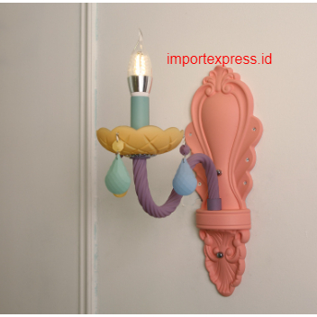 IE Lampu Gantung Macaron Lampu Tidur Kamar Putri Anak Perempuan Kamar Anak-anak Nordic Lampu Kristal