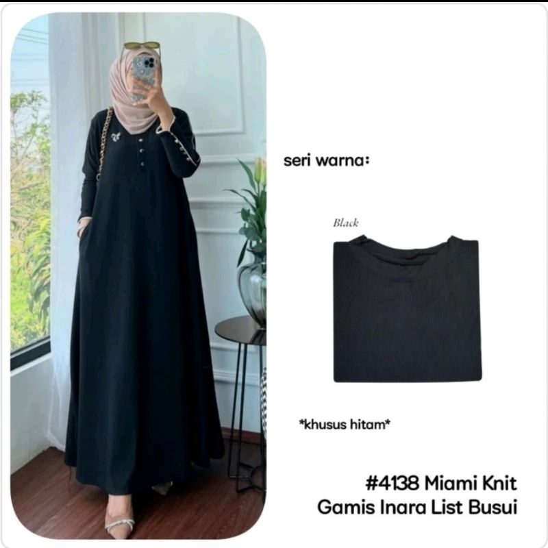 CLARKE DRESS INARA HITAM ONLY, BUSUI FRIENDLY