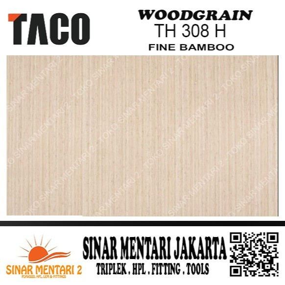 TACO HPL WOODGRAIN TH 308 H FINE BAMBOO