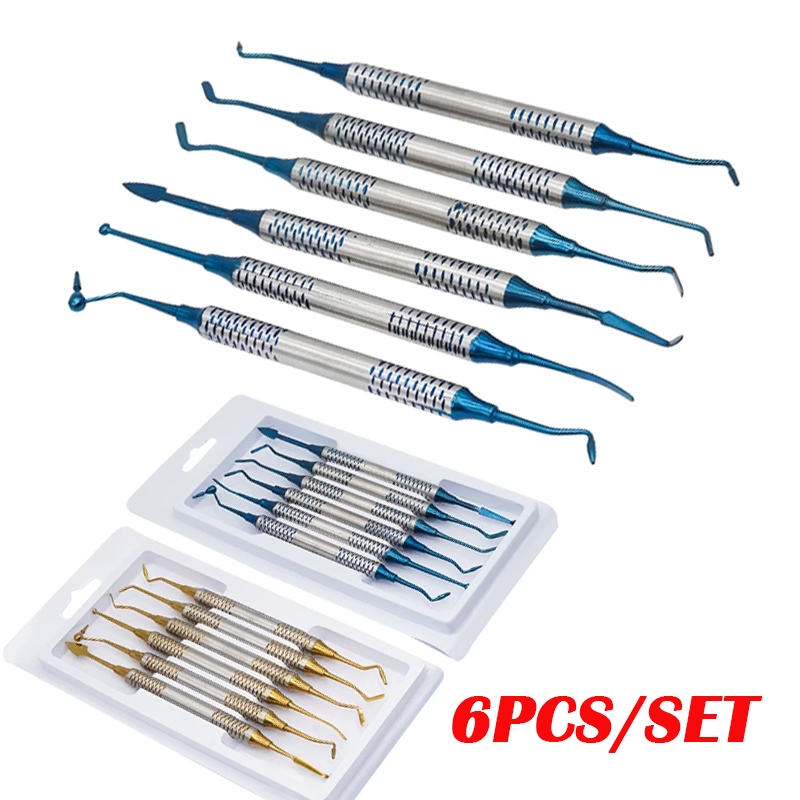 Instrumen Instrument Plastis Filling Teflon Anti Lengket Komposite Composite 6pcs
