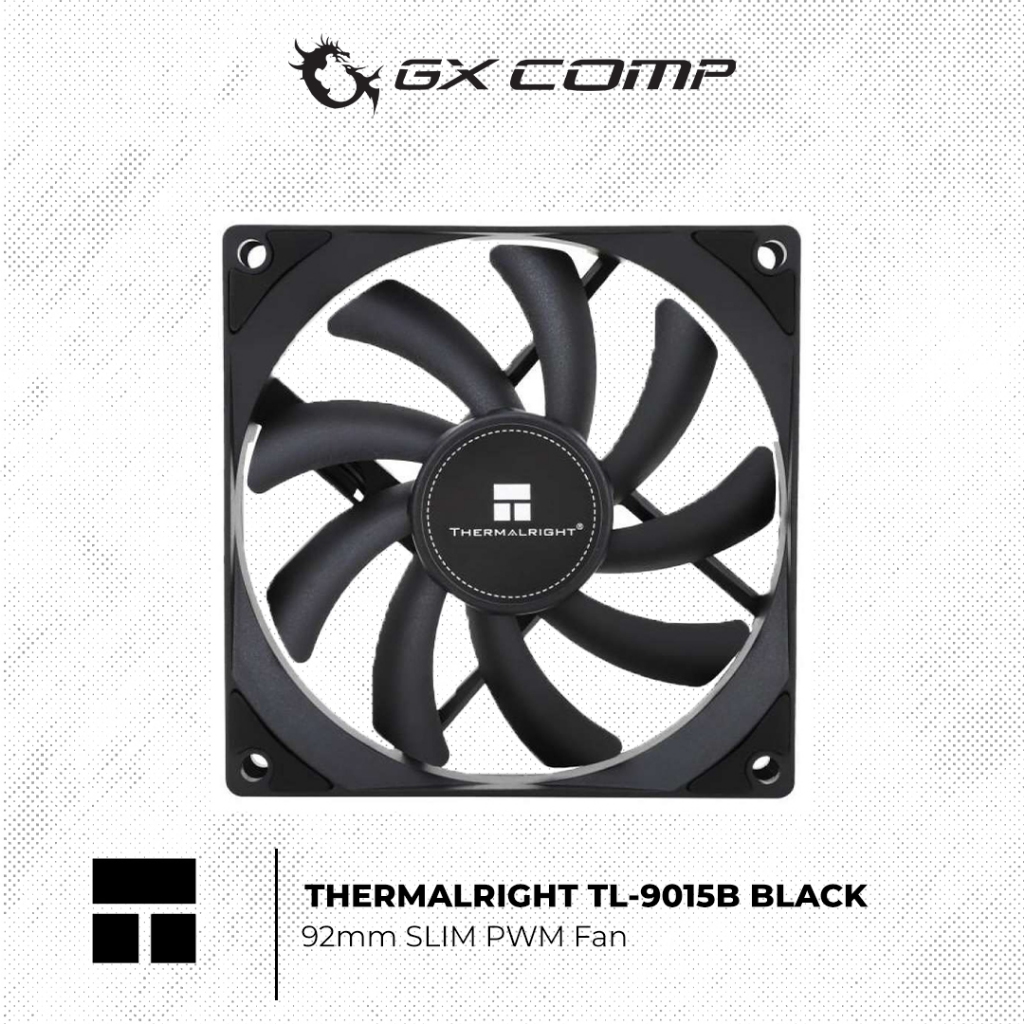 THERMALRIGHT TL-9015B Black 92mm SLIM PWM Fan
