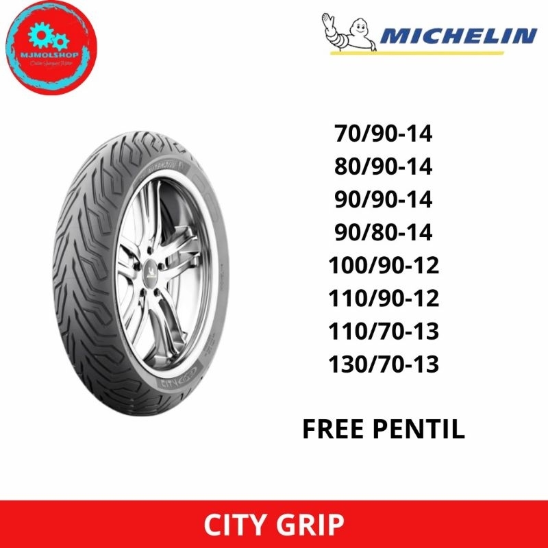 BAN MICHELIN CITY GRIP RING 12 13 14 70/90 80/90 90/90 90/80 100/90 110/90 110/70 130/70 FREE PENTIL