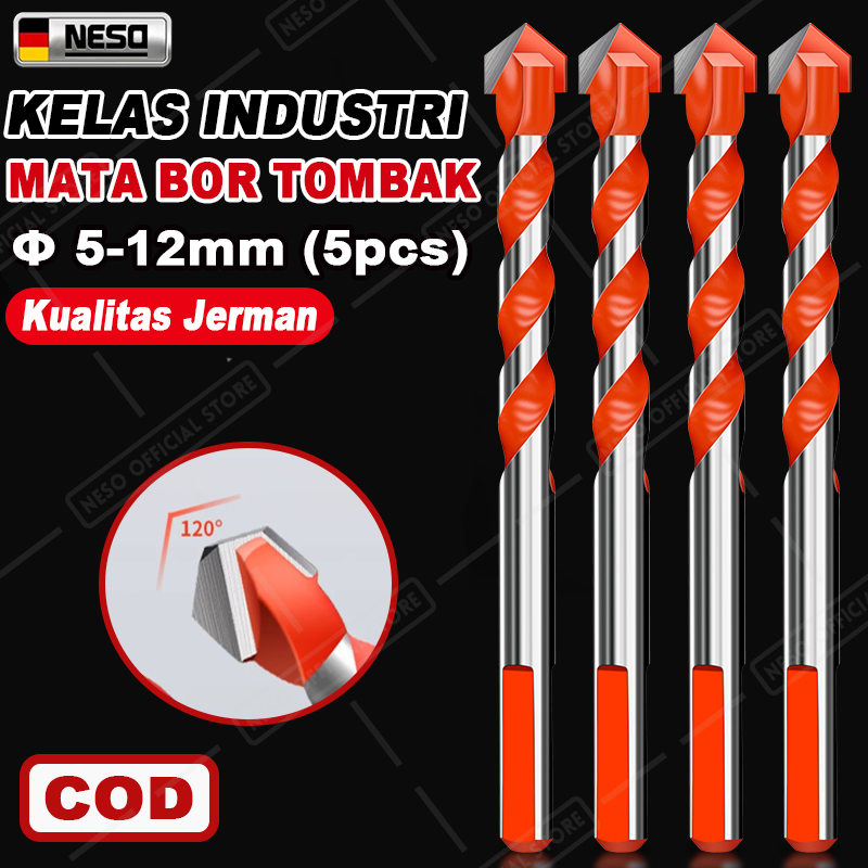 NESO Mata Bor Tombak 5-12MM （COD）HSS Twist Drill Bit multifungsi Purpose Bor Alloy Untuk Melubangi K