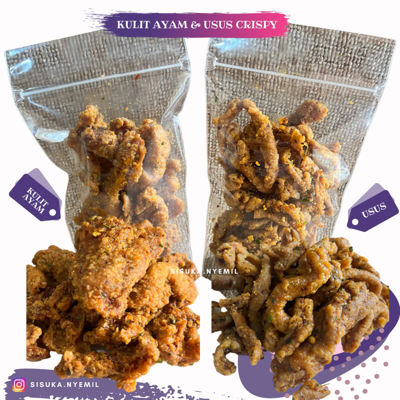 

Kulit ayam crispy & Usus crispy Pedas daun jeruk Best Seller