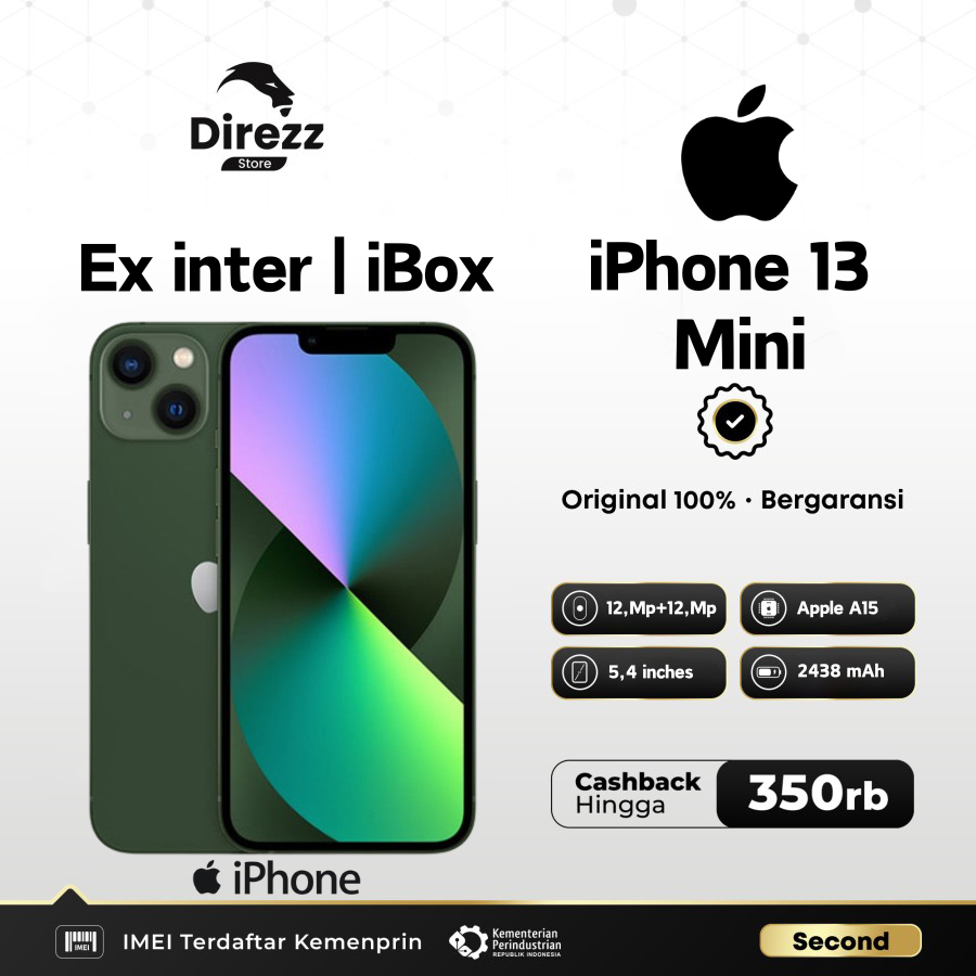 IPhone 13 mini 128GB | 256GB | 512GB Ex IBox Indonesia