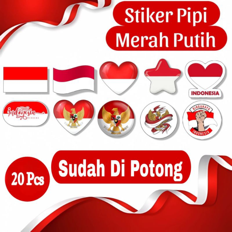 

STIKER PIPI MERAH PUTIH 20 PCS / STIKER BENDERA MERAH PUTIH