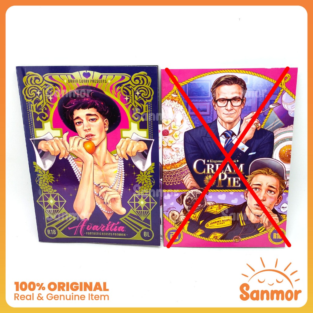 Buku Doujin Bahasa Inggris BL Yaoi Fantastic Beasts Avaritia R-18 by Brain Curry - Original Preloved