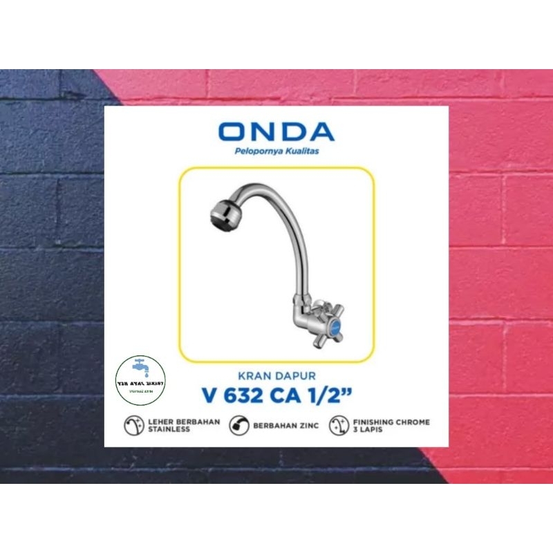 Kran Onda Cuci Piring/Kran Dapur Tembok/Kran Kitchen Sink Onda