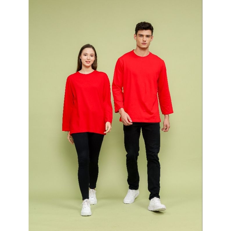KAOS POLOS COTTON PREMIUM 24s UNISEX TANGAN PANJANG